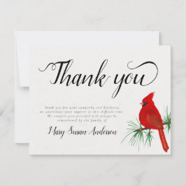 Tarjeta De Agradecimiento Memorial del Cardenal del Funeral