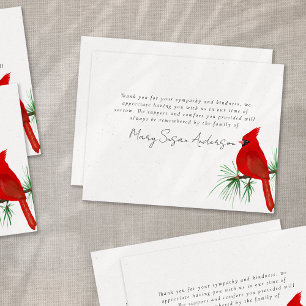 Tarjeta De Agradecimiento Memorial del Cardenal del Funeral