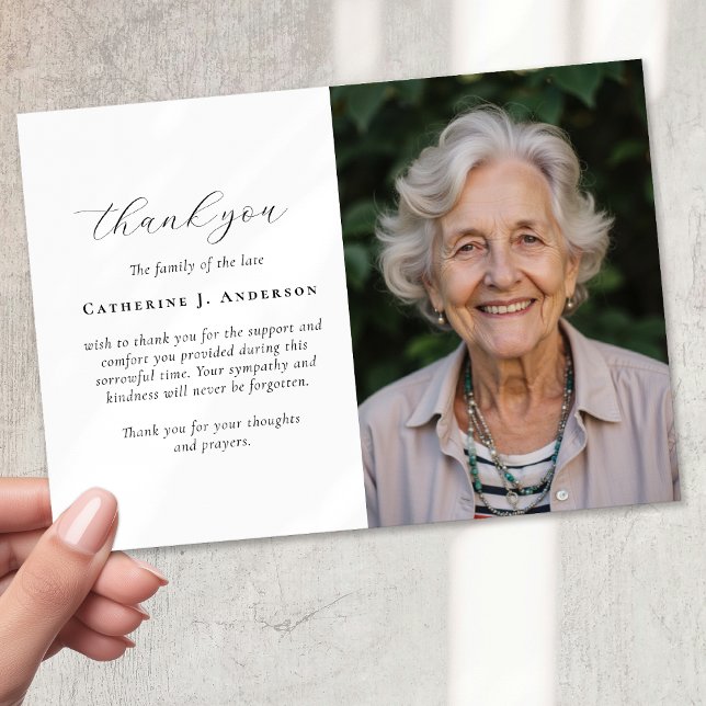 Tarjeta De Agradecimiento Memorial del funeral por la escritura de caligrafí (Subido por el creador)