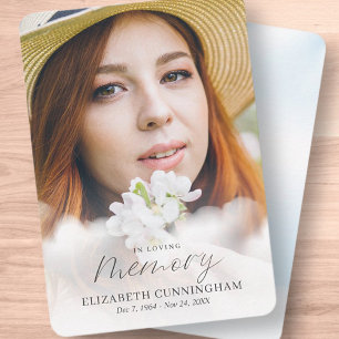 Tarjeta De Agradecimiento Memorial En La Memoria Amada Nube La Foto Moderna