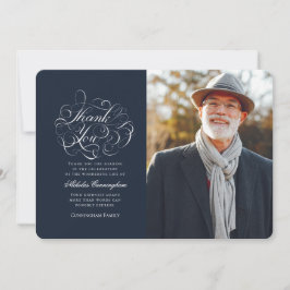 Tarjeta De Agradecimiento Memorial fotográfico clásico y simple