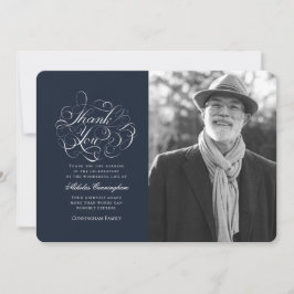 Tarjeta De Agradecimiento Memorial fotográfico clásico y simple