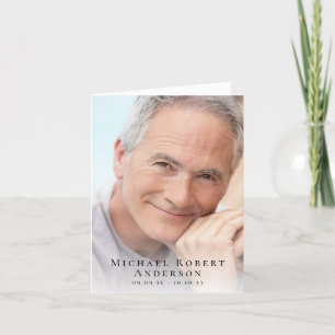 Tarjeta De Agradecimiento Memorial funerario de la simpatía fotográfica simp