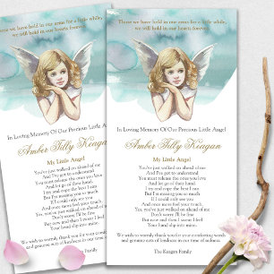 Tarjeta De Agradecimiento Memorial Loss Angel Wings Funeral Gracias Cartas