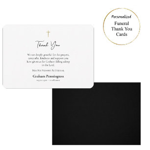 Tarjeta De Agradecimiento Memorial Mínimo de Funeral Cristiano Ortodoxo