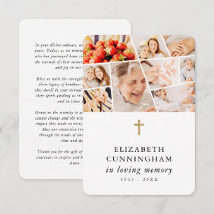 Tarjeta De Agradecimiento Memorial Moderno Simple 9 Fotos Oración