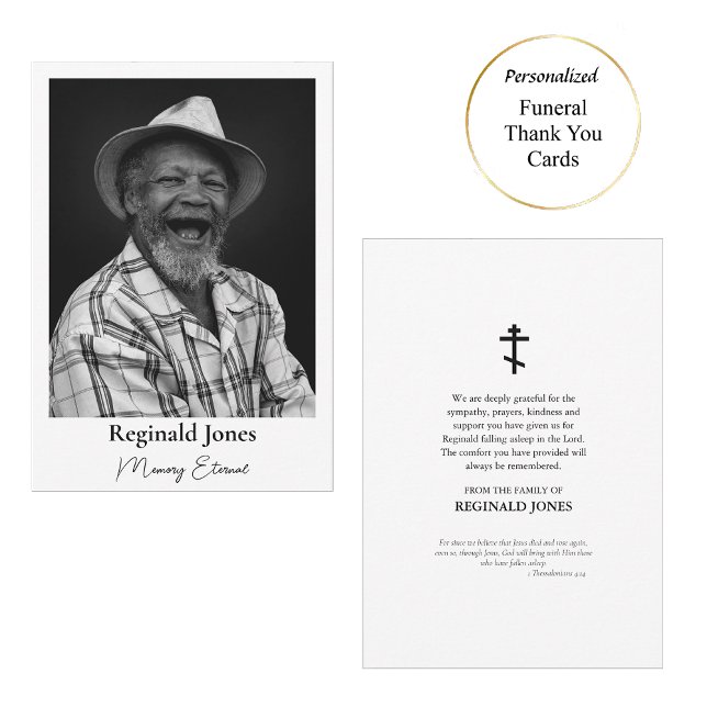 Tarjeta De Agradecimiento Memorial ortodoxo (Subido por el creador)
