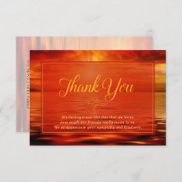 Tarjeta De Agradecimiento Memorial Sunset Ocean Horizon