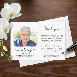 Tarjeta De Agradecimiento Memorial Thank You Photo In Loving Memory