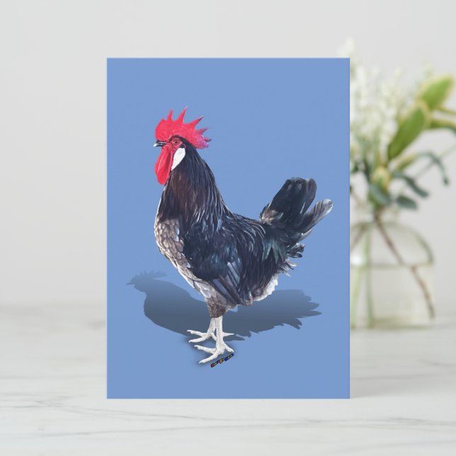 Tarjeta De Agradecimiento Menorca Rooster (Anverso de pie)
