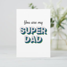 Tarjeta De Agradecimiento Mensaje de personalizable para Superdad