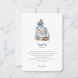 Tarjeta De Agradecimiento Mensaje En Botella Cumpleaños Velero