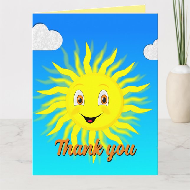 Tarjeta De Agradecimiento Mensaje Personalizado Sunshine (Anverso)