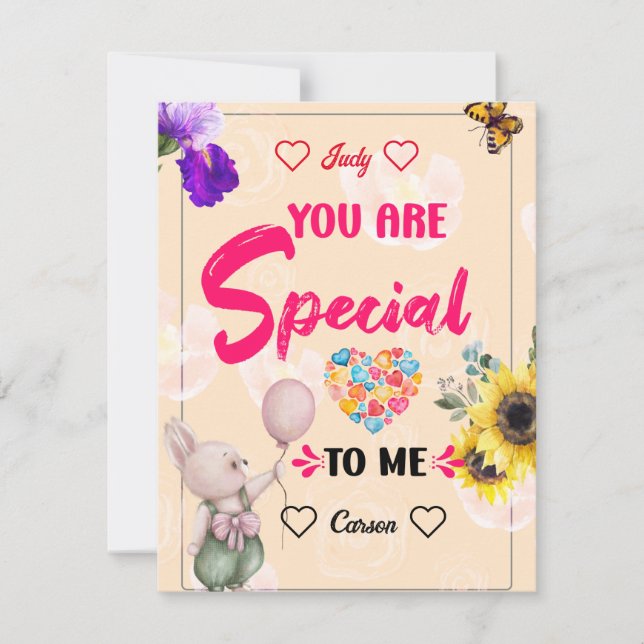 Tarjeta De Agradecimiento Mensajes Personalizados Para Tu Amor (Anverso)