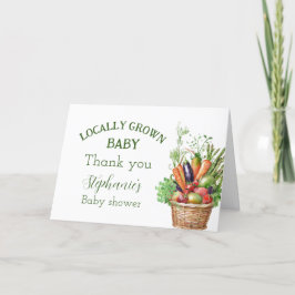 Tarjeta De Agradecimiento Mercado de agricultores Baby Shower de producción 