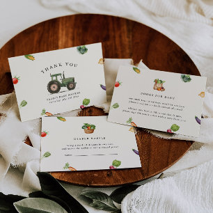 Tarjeta De Agradecimiento Mercado de agricultores Baby Shower de producción 
