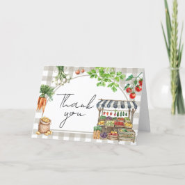 Tarjeta De Agradecimiento Mercado de agricultores Baby Shower de producción 