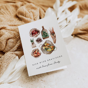 Tarjeta De Agradecimiento Mercado de agricultores "Maduro con gratitud"