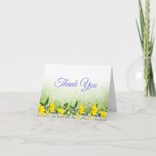 Tarjeta De Agradecimiento Mercado de la Granja del Jardín Verde Floral Amari