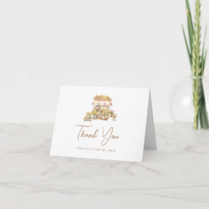 Tarjeta De Agradecimiento Mercado Floral Amor En Flor Despedida de Soltera D