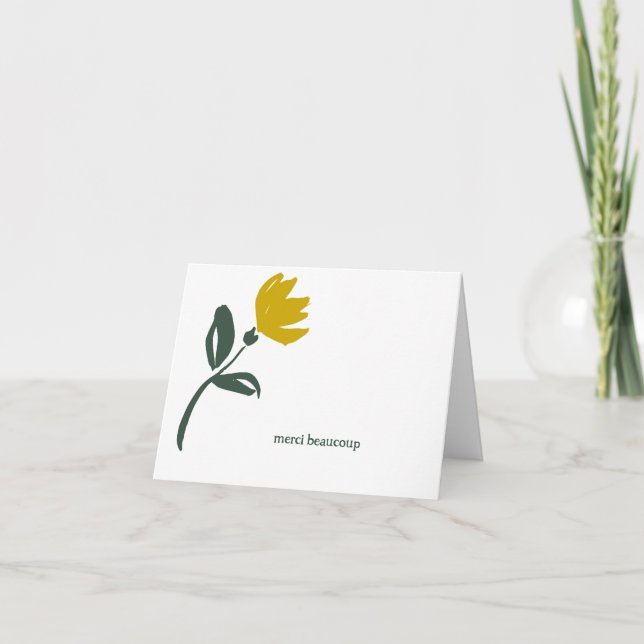 Tarjeta De Agradecimiento ¡merci beaucoup! (Anverso)
