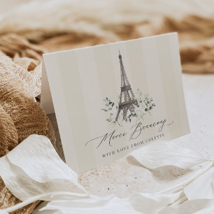Tarjeta De Agradecimiento Merci Beaucoup Paris Baby Shower