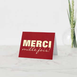 Tarjeta De Agradecimiento ¡MERCI mille foie!
