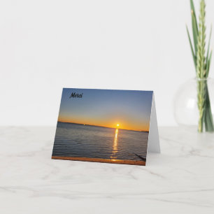 Tarjeta De Agradecimiento Merci Sunrise