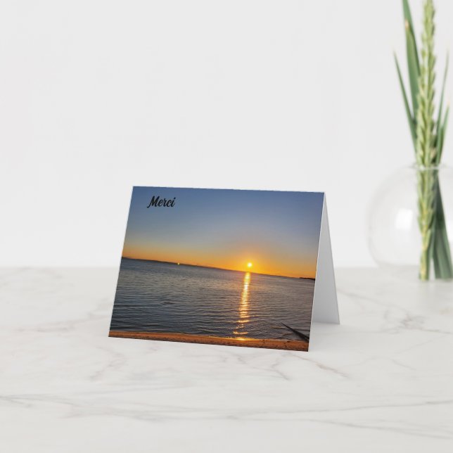 Tarjeta De Agradecimiento Merci Sunrise (Anverso)