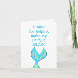 Tarjeta De Agradecimiento Mermaid