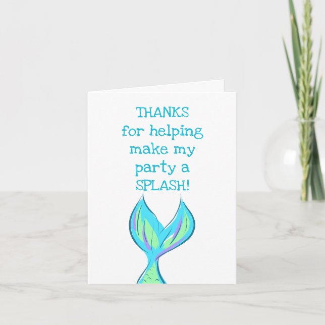 Tarjeta De Agradecimiento Mermaid (Anverso)