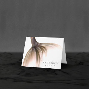 Tarjeta De Agradecimiento Mermaid Posh Tail   Personalizado Dusty Terracotta