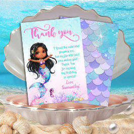 Tarjeta De Agradecimiento Mermaid - Under the sea Birthday