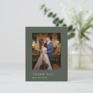 Tarjeta De Agradecimiento Merrin Moss Elegant Wedding