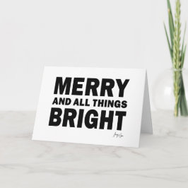 Tarjeta De Agradecimiento Merry & All Things Bright | Holiday Christmas Card