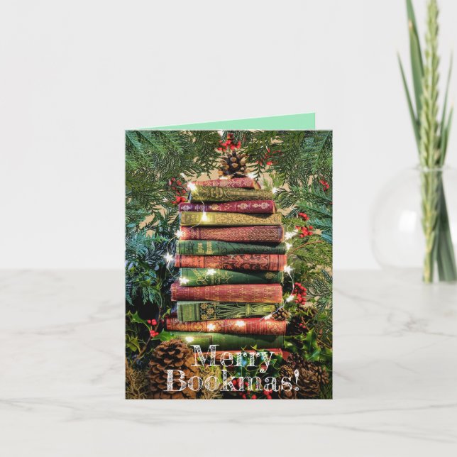 Tarjeta De Agradecimiento Merry Bookmas (Anverso)
