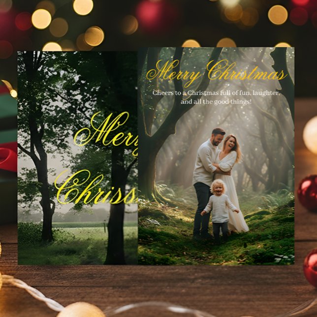 Tarjeta De Agradecimiento "Merry Christmas Card & Happy New Year Greetings" (Subido por el creador)