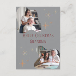 Tarjeta De Agradecimiento Merry Christmas Grandma – Card with Your Photos