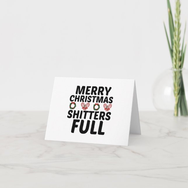 TARJETA DE AGRADECIMIENTO MERRY CHRISTMAS SHITTERS COMPLETO (Anverso)
