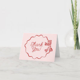 Tarjeta De Agradecimiento Merry Little Baby Shower Thank You Card with Bow