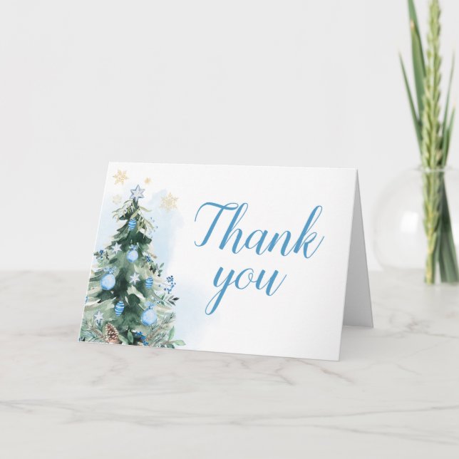 Tarjeta De Agradecimiento Merry Little Bundle of Joy Baby Shower (Anverso)