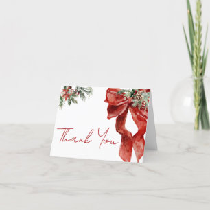 Tarjeta De Agradecimiento Merry Little Navidades Baby Shower