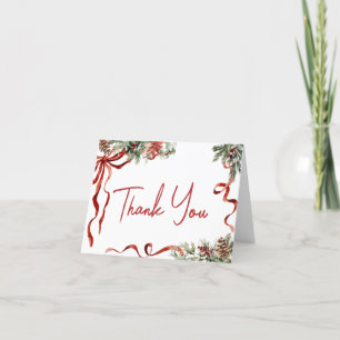 Tarjeta De Agradecimiento Merry Little Navidades Santa Baby Shower