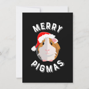 Tarjeta De Agradecimiento Merry Pigmas, Navidades de cerdo guineanos gracios