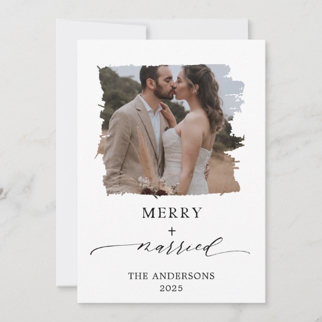 Tarjeta De Agradecimiento Merry y el Boda casado (Anverso)