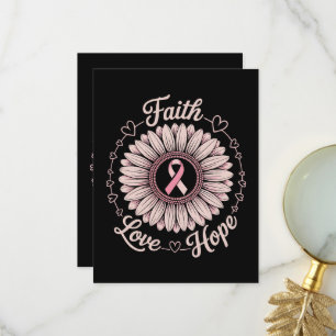 Tarjeta De Agradecimiento Mes de Concientización sobre el Cáncer de Mama Fe