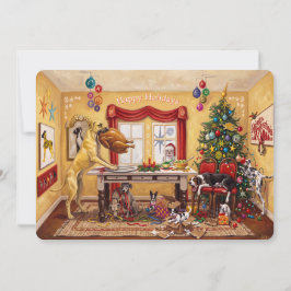 Tarjeta De Agradecimiento Mesa de Navidad de Gran Danés