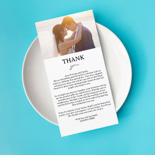 Tarjeta De Agradecimiento Mesas de recepción de boda de personalizado