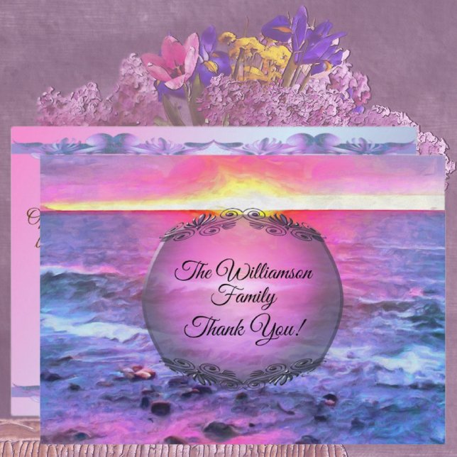 Tarjeta De Agradecimiento Mexico Family Sunset Thank You 0909 (Subido por el creador)