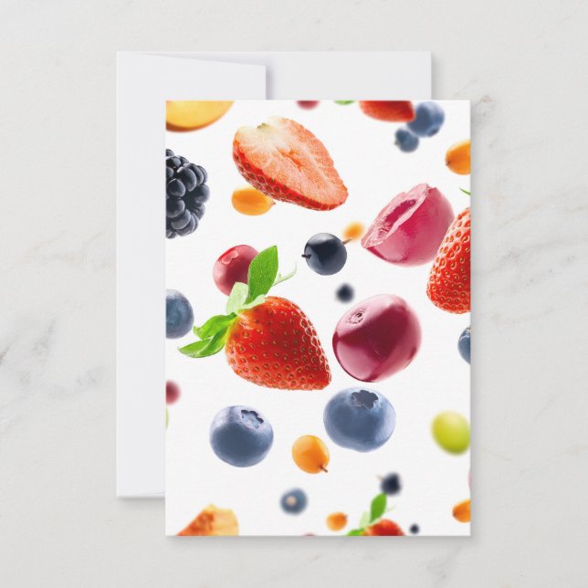 Tarjeta De Agradecimiento Mezcla de frutas (Anverso)